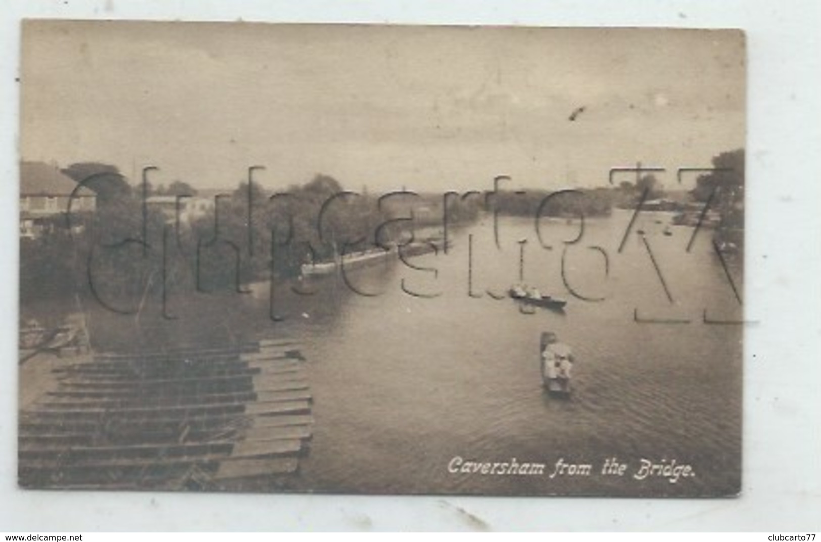 Reading (Royaume-Uni, Berkshire) : Caversham From The Bridge, Harbor  To The Boats In 1910 (lively) PF - Reading