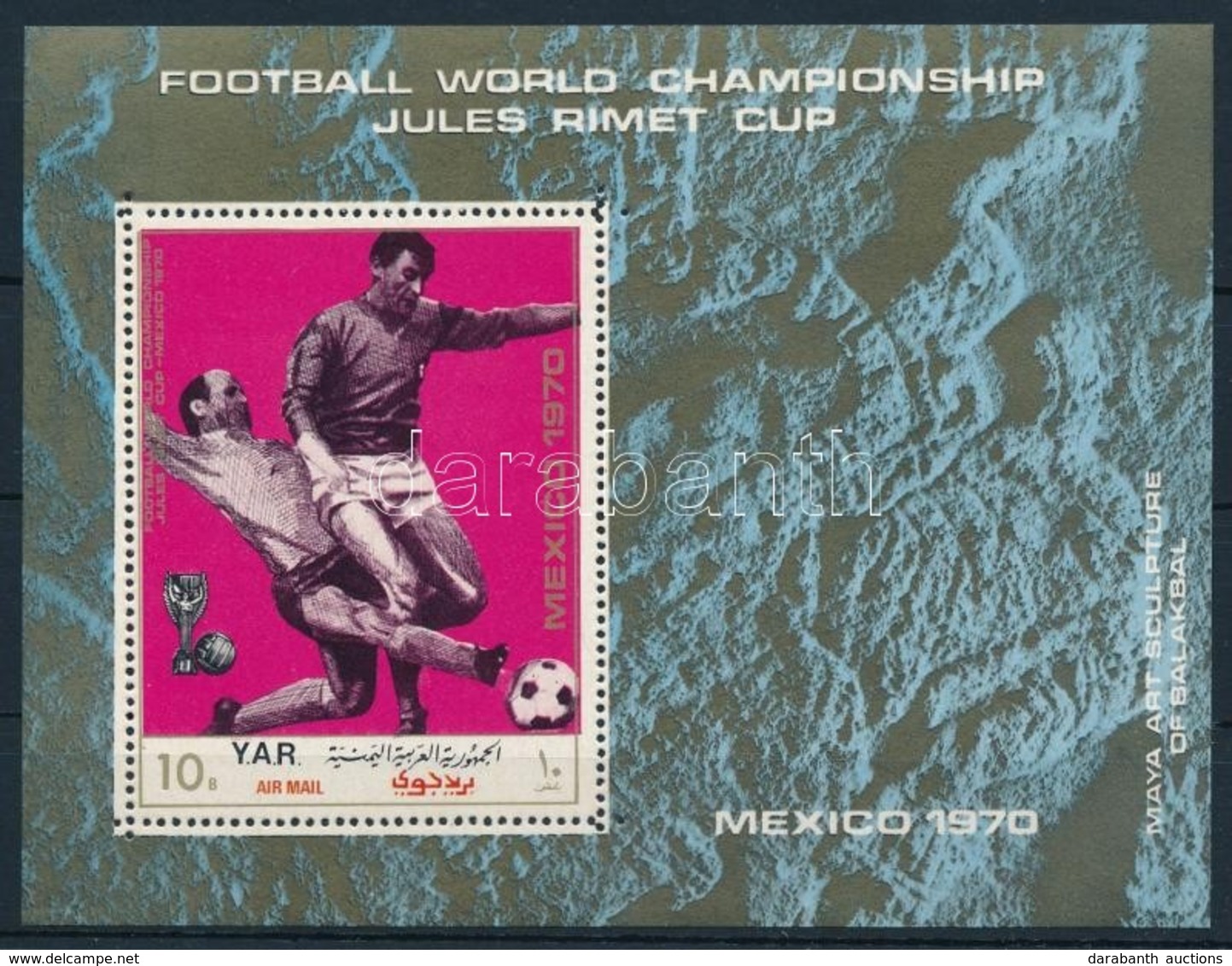 ** 1970 Futball Világbajnokság (VIII.) Blokk Mi 134 - Andere & Zonder Classificatie