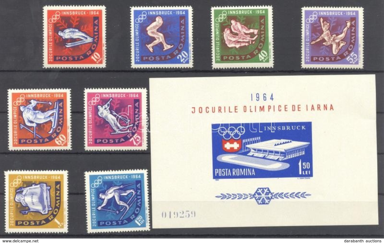 ** 1963 Téli Olimpia Mi 2195-2202 + Blokk 55 - Sonstige & Ohne Zuordnung