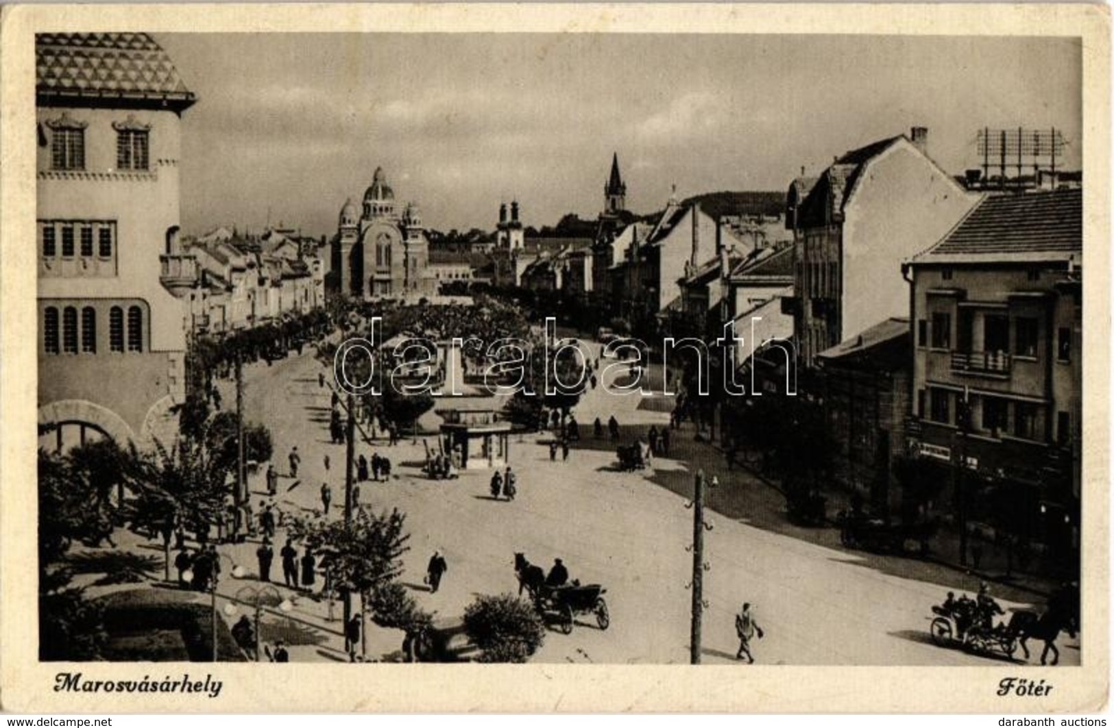 ** T2/T3 Marosvásárhely, Targu Mures; Fő Tér, üzletek, Templomok / Main Square, Shops, Churches (EK) - Non Classés