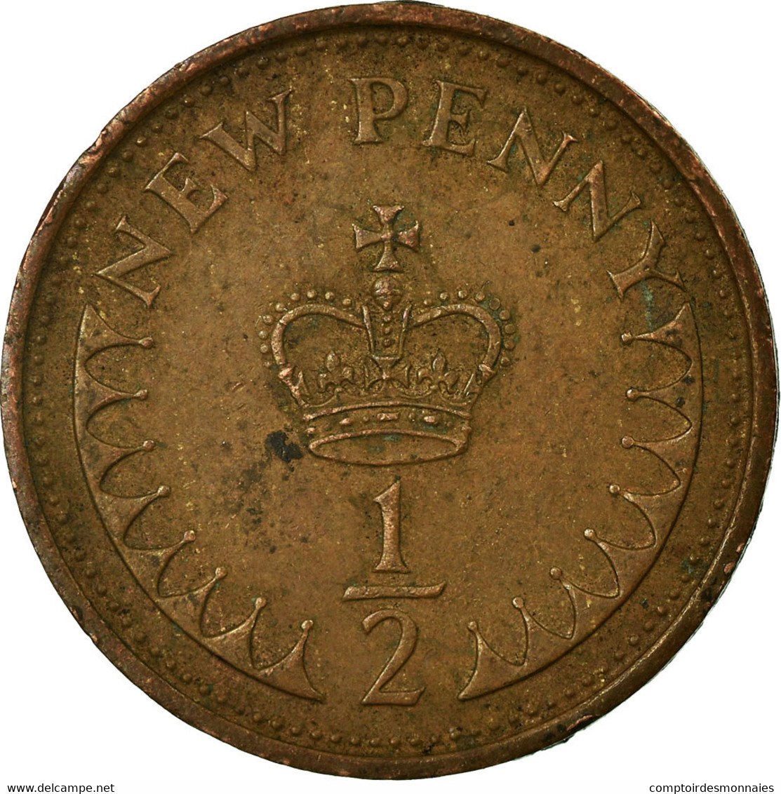 Monnaie, Grande-Bretagne, Elizabeth II, 1/2 New Penny, 1980, TB+, Bronze, KM:914 - 1/2 Penny & 1/2 New Penny