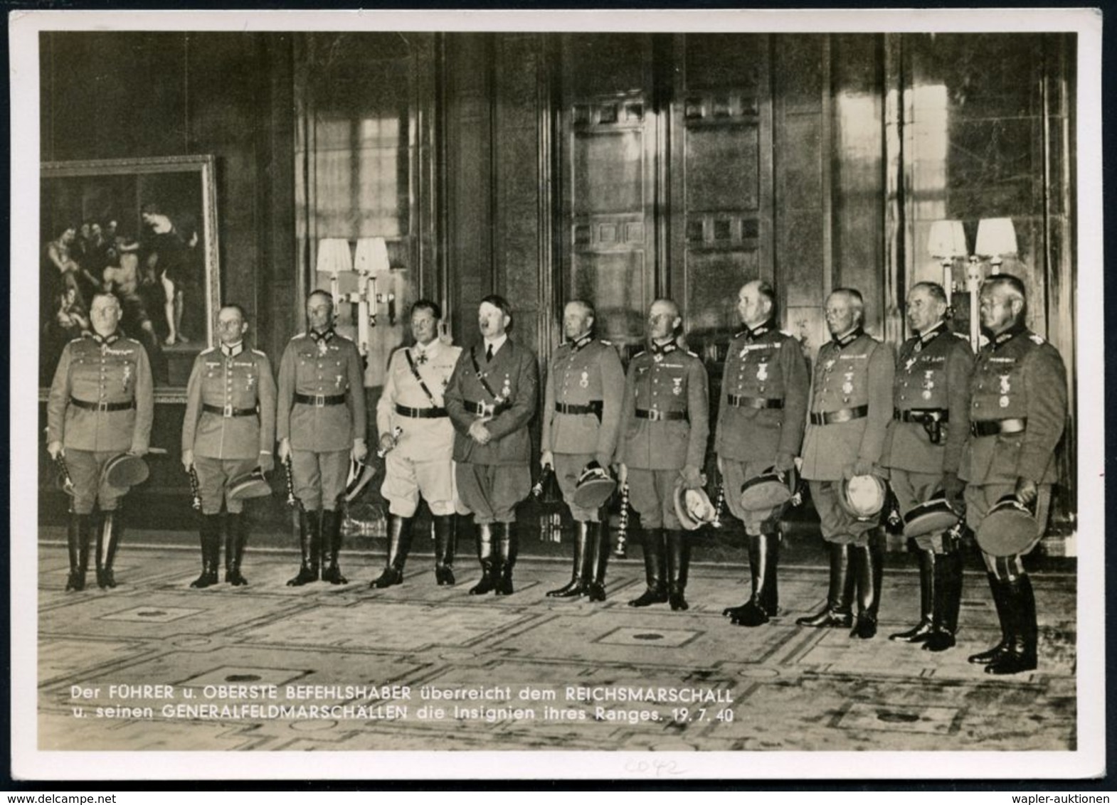 DEUTSCHES REICH (LOTHRINGEN) 1940 (13.8.) Französ. 6eck-St.: HABOUDANGE/MOSELLE Weiterverwendet Auf S/w.-Foto-Propaganda - 2. Weltkrieg