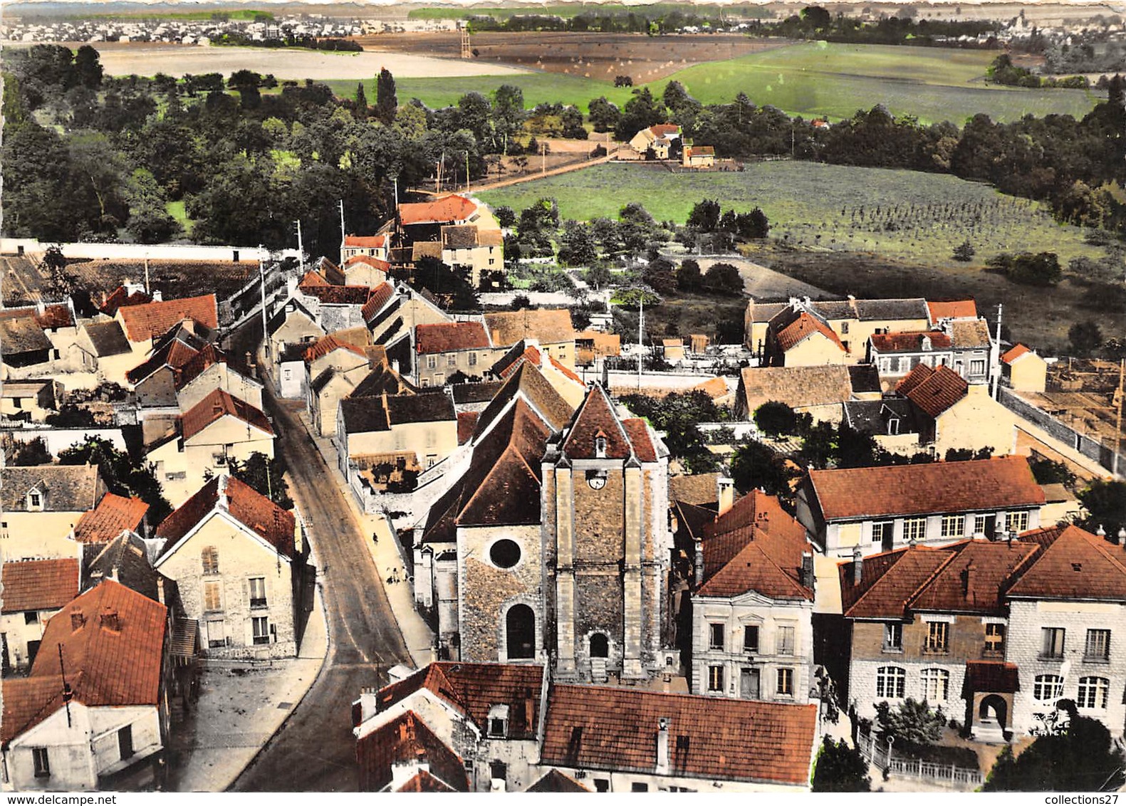 94-LA-QUEUE-EN-BRIE- L'EGLISE VUE AERIENNE - La Queue En Brie