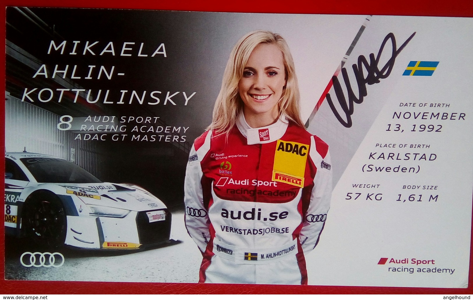 Mikaela Ahlin Kottulinsky  (PWR Racing Team) - Authographs