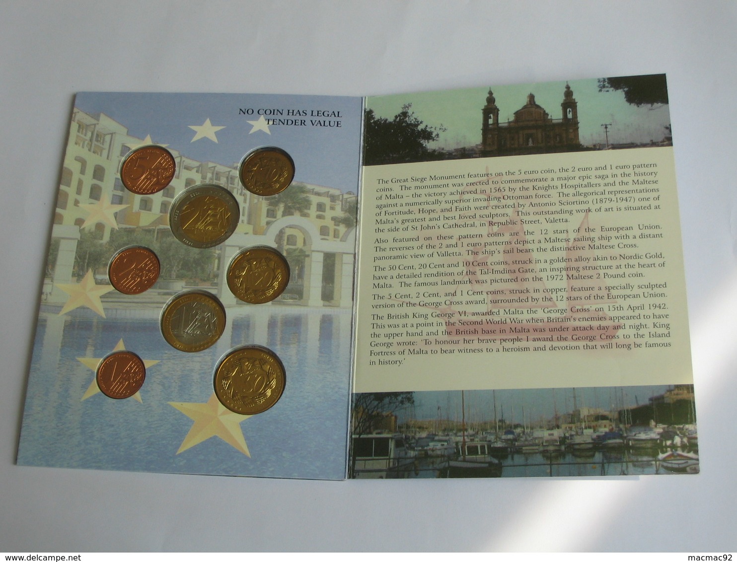 Coffret FDC Euro Patterns Set - Euro Prove - MALTE - MALTA  2004    **** EN ACHAT IMMEDIAT **** - Malta