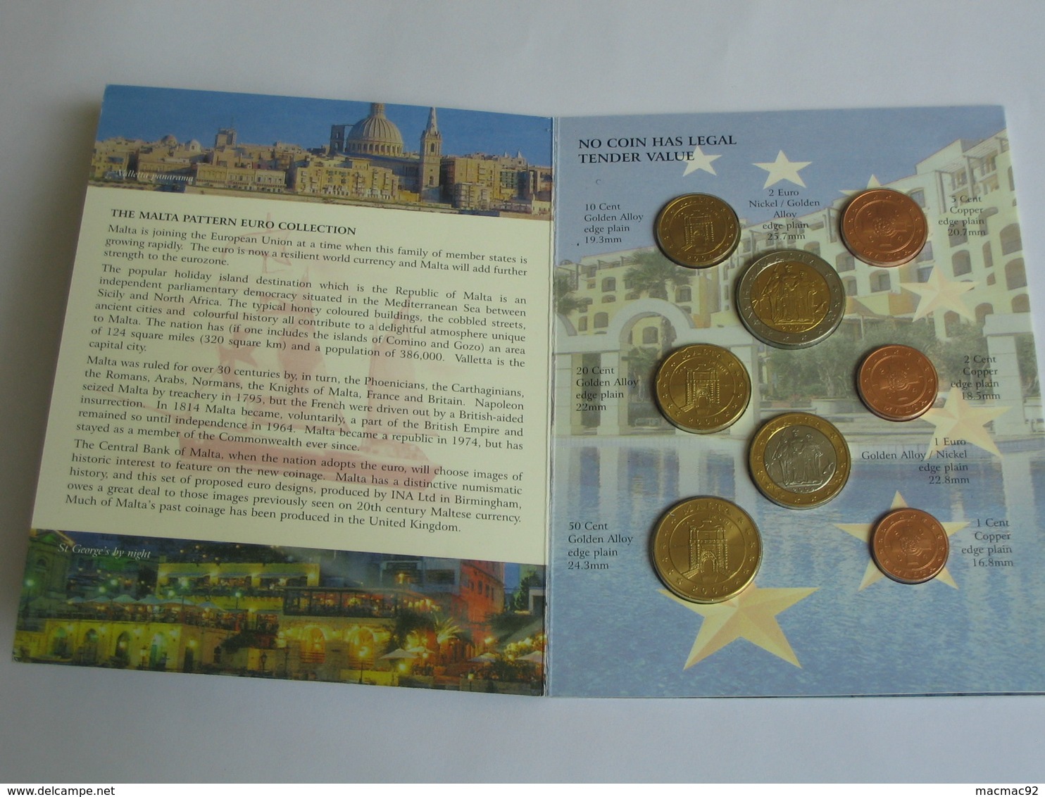 Coffret FDC Euro Patterns Set - Euro Prove - MALTE - MALTA  2004    **** EN ACHAT IMMEDIAT **** - Malta