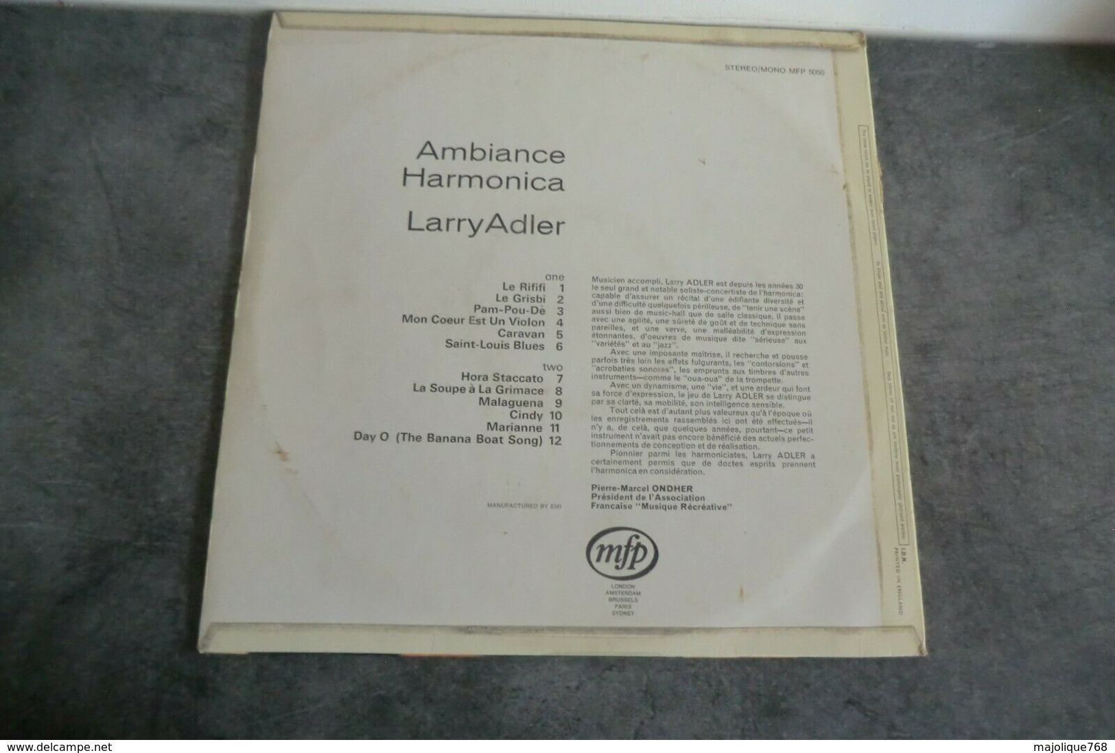 Disque De Larry Adler - Ambiance Harmonica - MFP 5050 - - Musicals