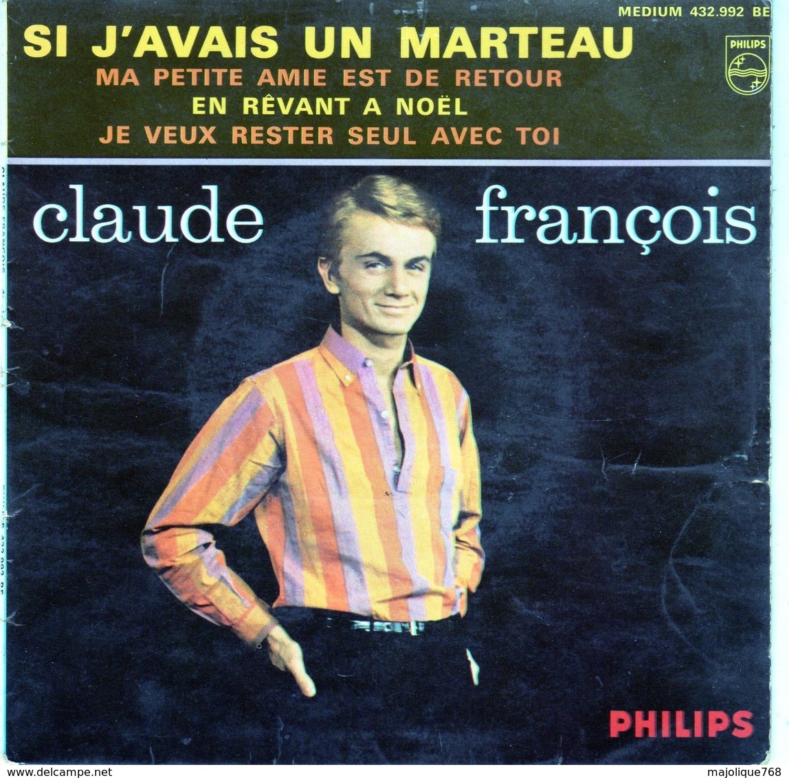 Pochette Sans Disque - Claude François - Si J'avais Un Marteau - Philips 432.992 BE 6 1963 - Accessories & Sleeves