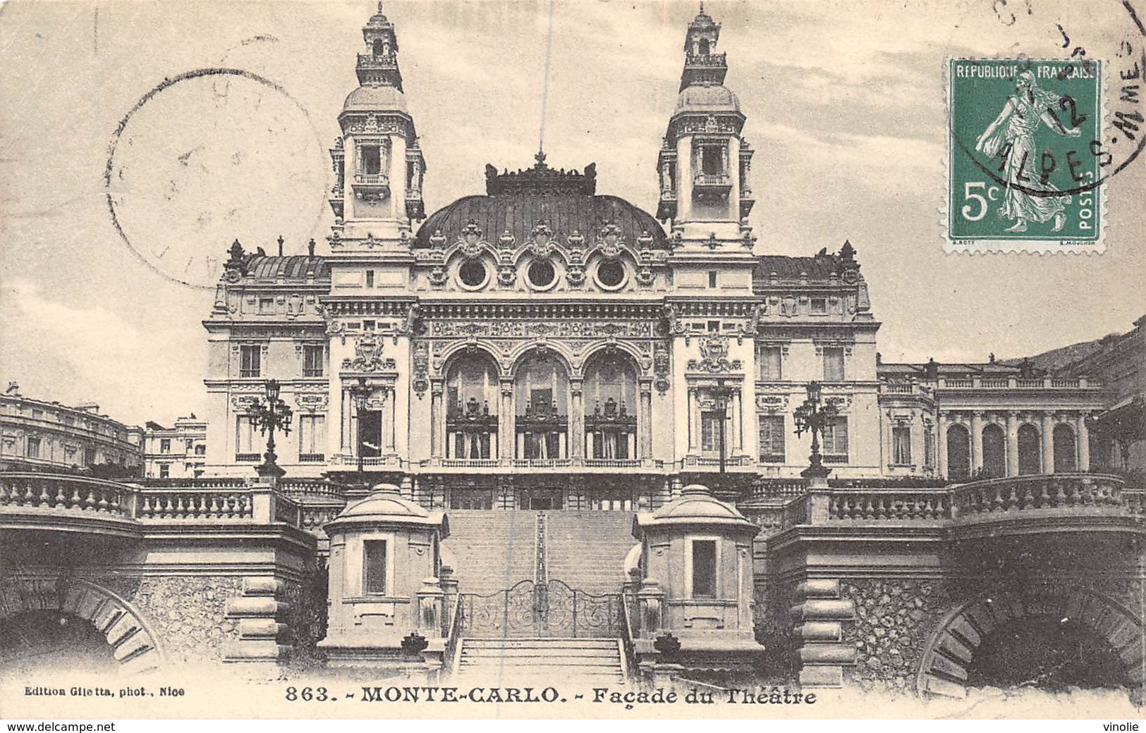 PIE.LOT CH-19-4812 : MONTE-CARLO. LE THEATRE. - La Condamine