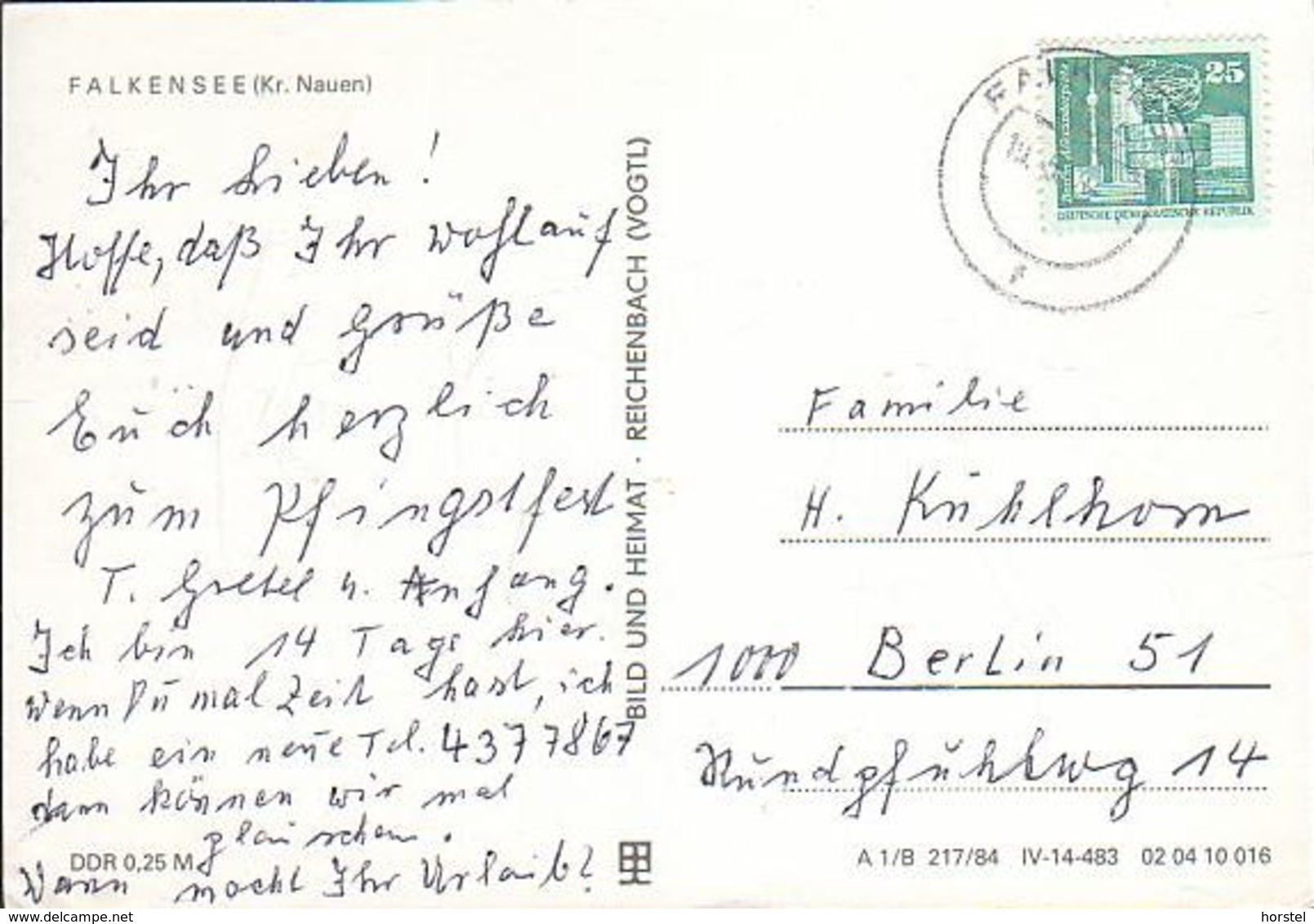 D-14612 Falkensee - Gaststätte Finkenkrug - Nice Stamp - Falkensee