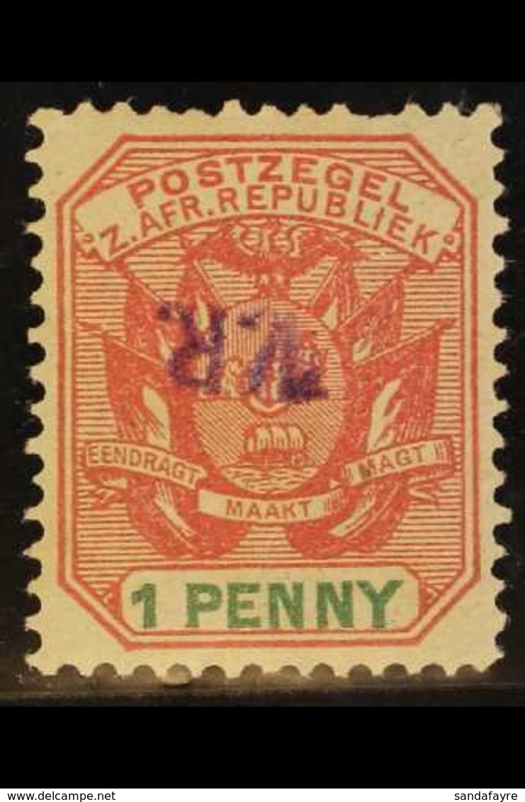 RUSTENBURG 1900 1d Rose Red And Green, VARIETY "HANDSTAMP INVERTED", SG 2var, Mint. Only 3 Known, 1 In The Royal Collect - Ohne Zuordnung