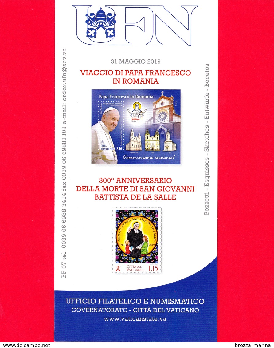 Nuovo - VATICANO - 2019 - Bollettino - Viaggio In Romania - S. Giovanni B. De La Salle - BF 08 - Covers & Documents