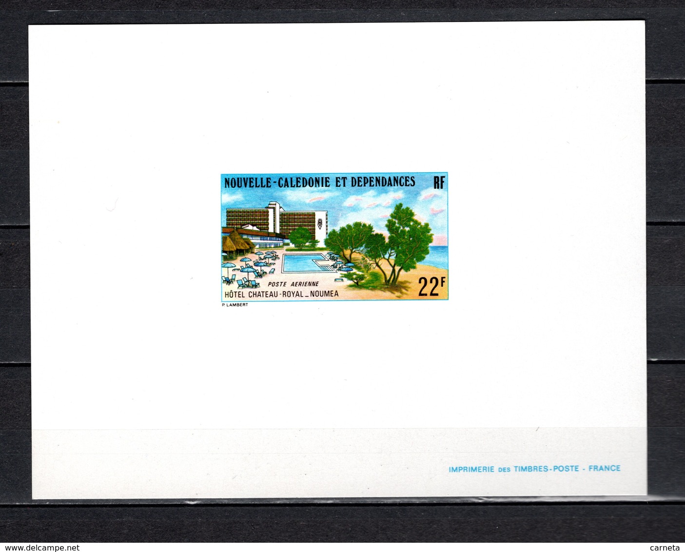 Nlle CALEDONIE PA N° 161  EPREUVE DE LUXE  NEUF SANS CHARNIERE  COTE 20.00€   HOTEL - Non Dentelés, épreuves & Variétés