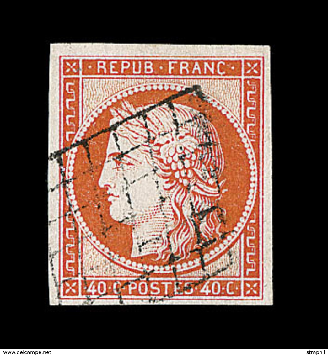 O EMISSION CERES 1849 - O - N°5 - 40c Orange - Pièce De Luxe - Certif. - TB - 1849-1850 Cérès