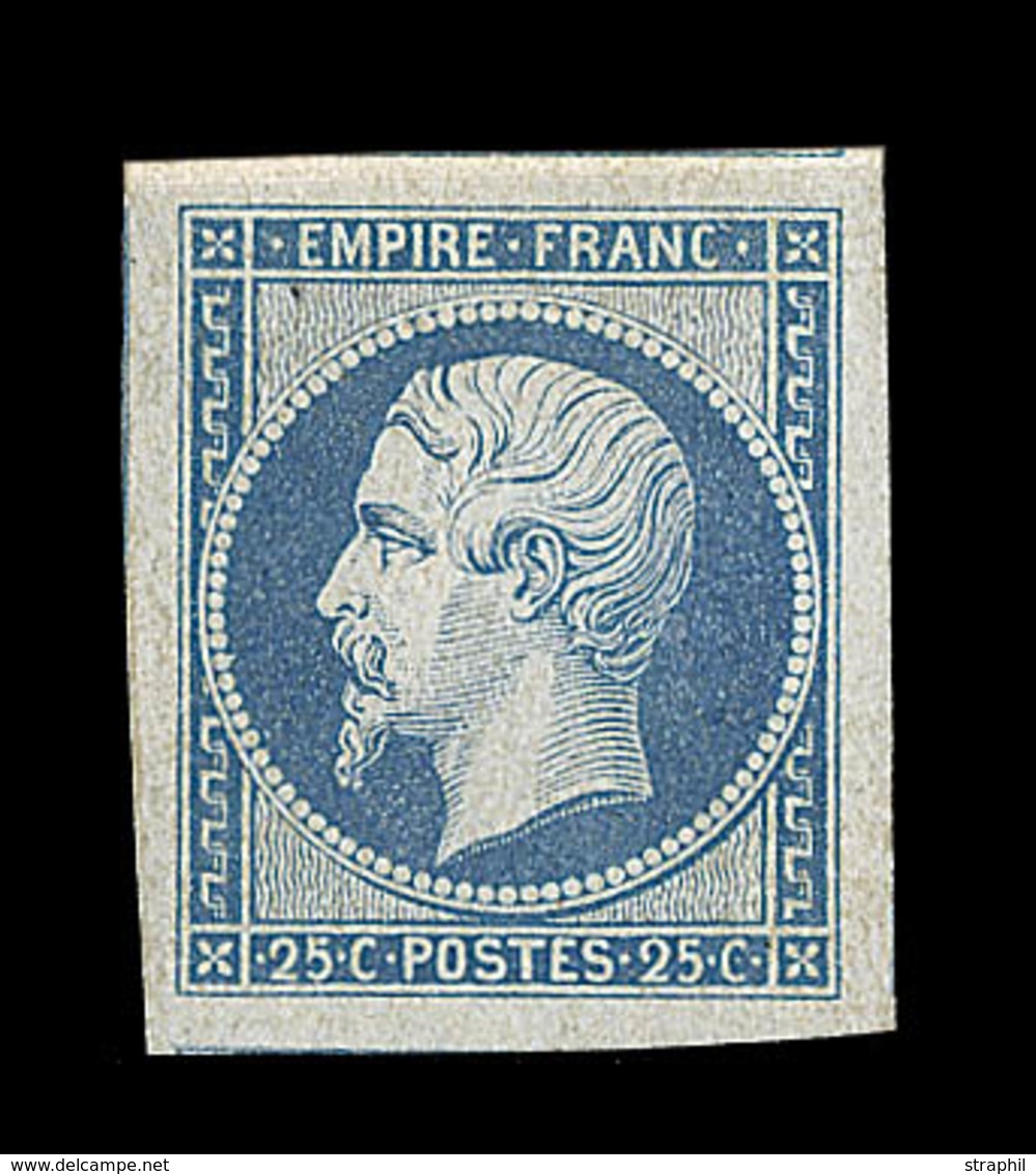 (*) NAPOLEON NON DENTELE - (*) - N°15 - 25c Bleu - Belles Marges - Avec Annonce De Voisin - TB/SUP - 1853-1860 Napoléon III