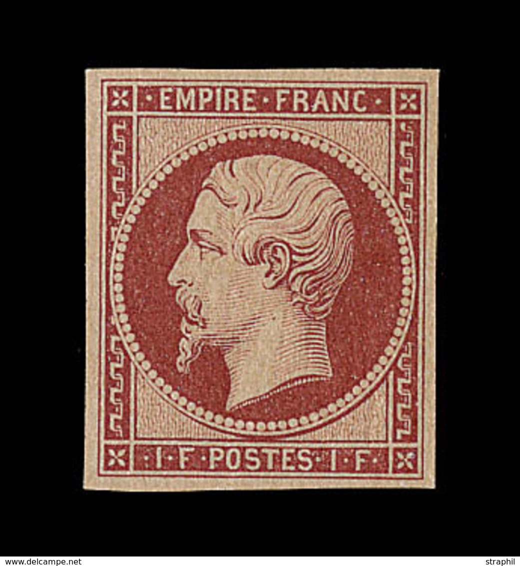 * NAPOLEON NON DENTELE - * - N°18d - Réimpression Du 1F Carmin - Comme ** - TB - 1853-1860 Napoléon III