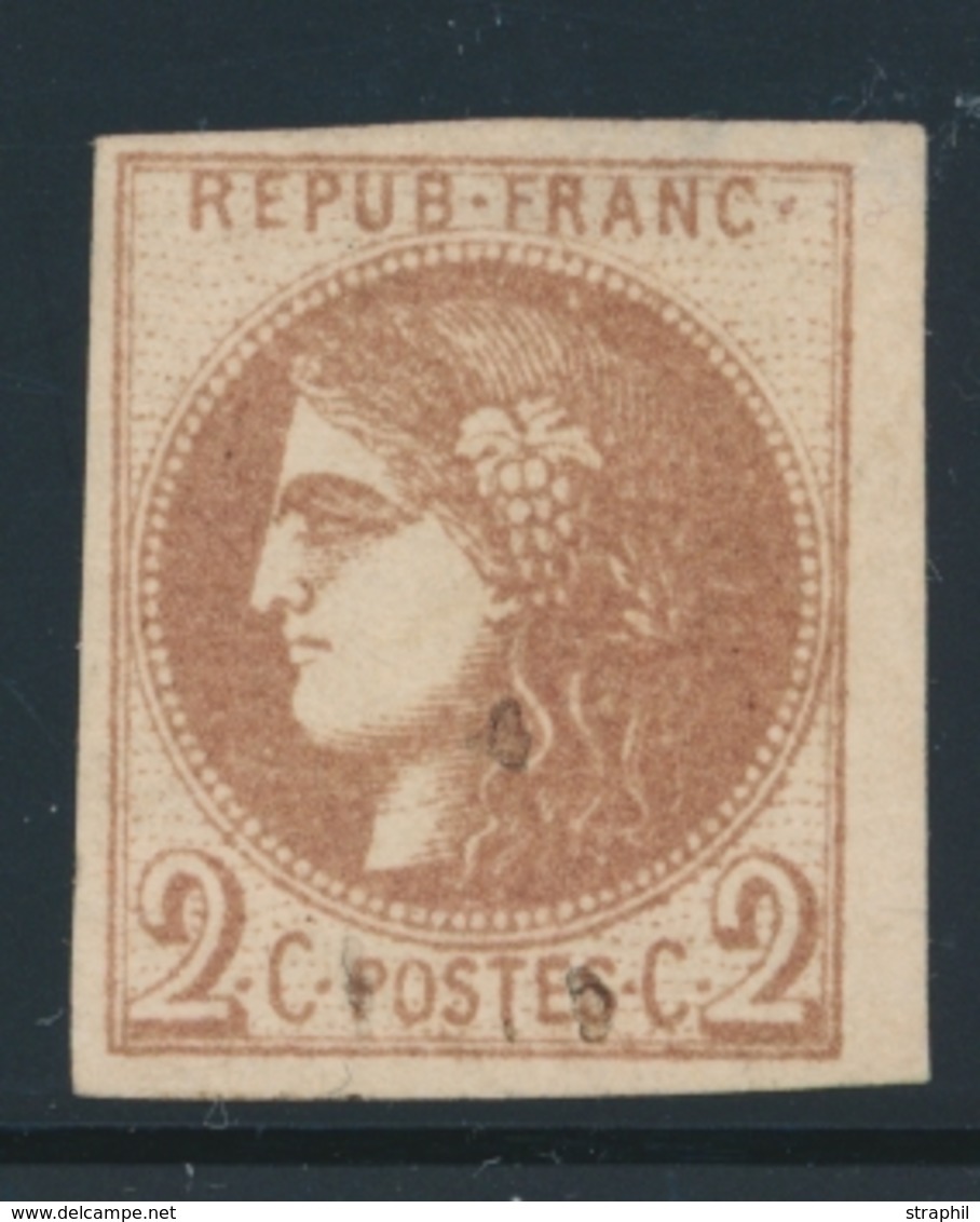 O EMISSION DE BORDEAUX - O - N°40A - 2c Chocolat - Clair - Asp. TB - 1870 Emission De Bordeaux