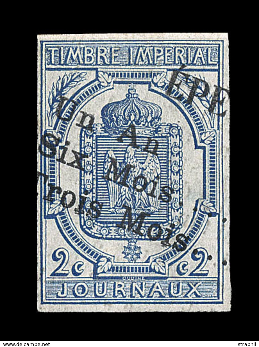 O TIMBRES JOURNAUX - O - N°8 - 2c Bleu - TB - Journaux