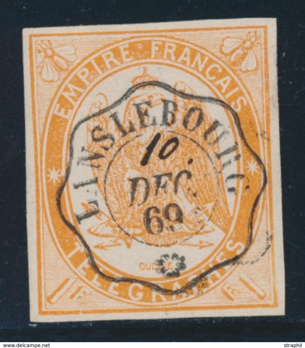 * TIMBRES - TELEGRAPHE - * - N°5 - 25c Rose - Signé Calves/Brun - TB - Télégraphes Et Téléphones