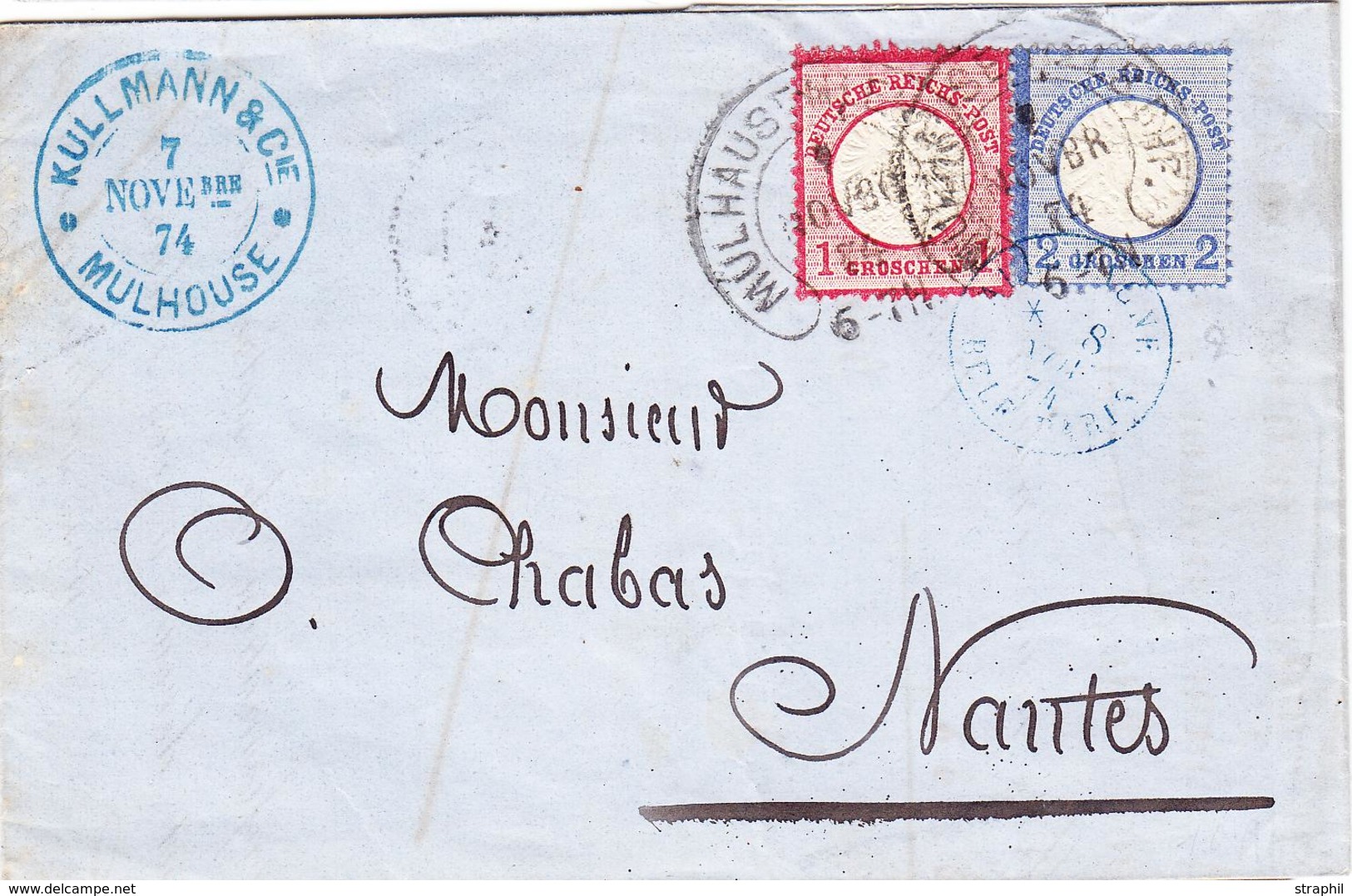 O POSTE PRIVE - STRASBOURG - O - N°1/4 - Belles Marges - TB - Lettres & Documents