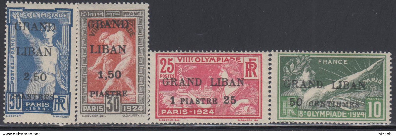 * GRAND LIBAN - * - N°9 - 2,50 S. 50c Bleu - Paire - Superbe Variété De Surcharge - TB - Autres & Non Classés