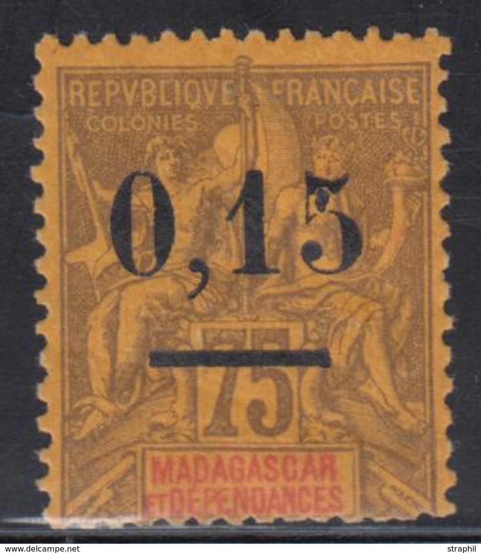 O MADAGASCAR - O - N°54a - 0,15 S. 75c - Surch. Renversée - TB - Autres & Non Classés