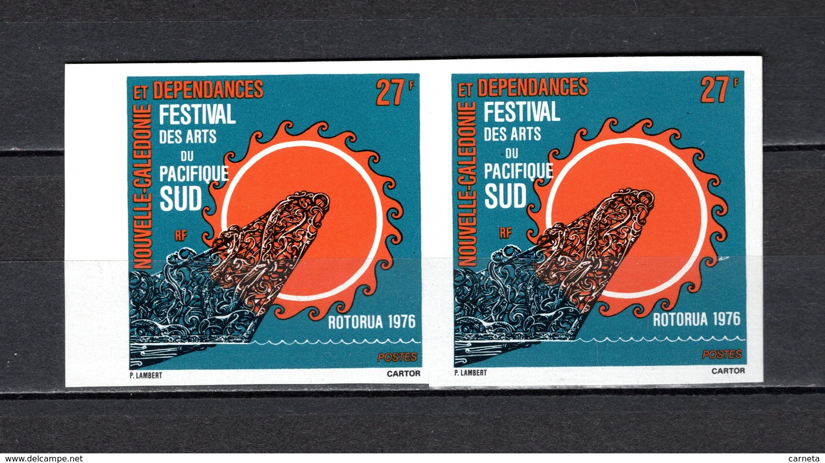 Nlle CALEDONIE N° 397  NON DENTELE EN PAIRE   NEUF SANS CHARNIERE  COTE 20.00€   FESTIVAL  VOIR DESCRIPTION - Non Dentelés, épreuves & Variétés