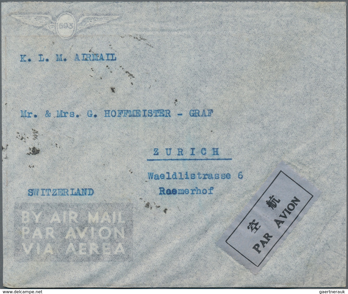 China: 1929/32, Two Air Mail Covers To Switzerland Endorsed "Bandoeng-Amsterdam Air Mail Service" Or - Sonstige & Ohne Zuordnung