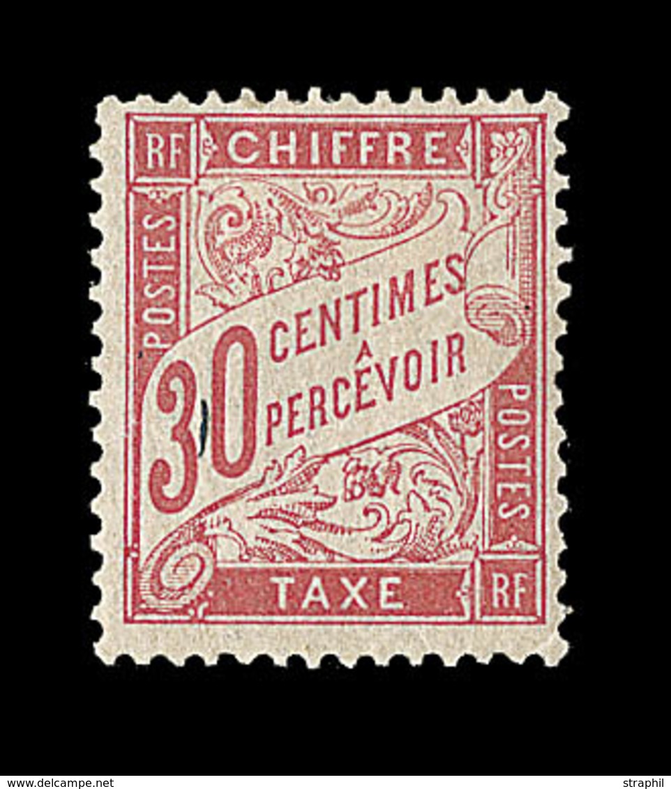 * TIMBRES TAXE - * - N°34 - 30c Rouge Orange - Infime Froissure De Gomme Horizontale - Signé - TB - 1859-1959.. Ungebraucht