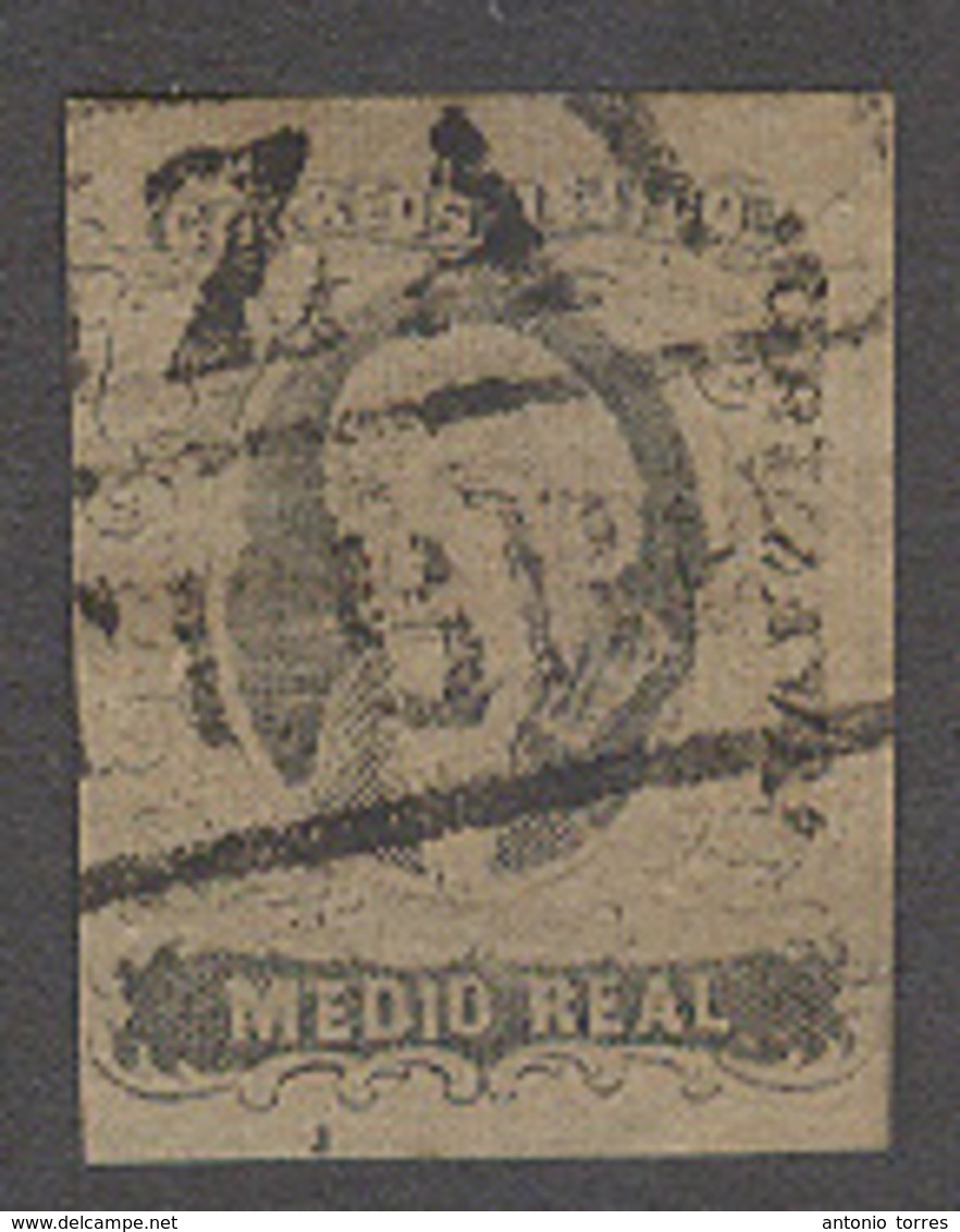 MEXICO. 1861. Yv 6º 1/2 Rl Black O Brown, Orizava Name Cancel. V Good Margins. Fine. - Mexico