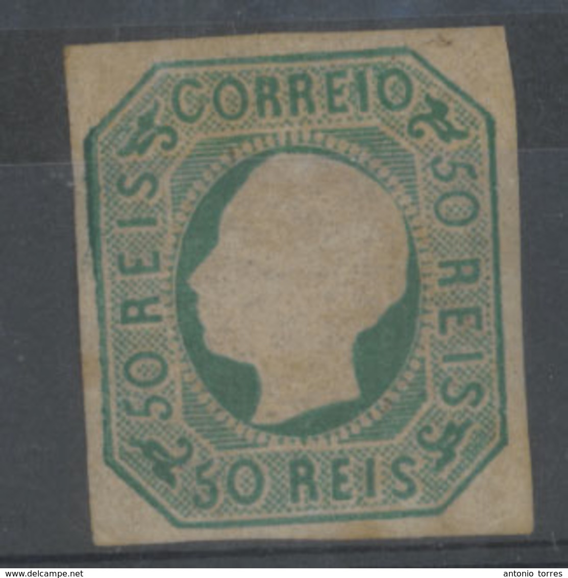 PORTUGAL. 17**. Blue Green. Complete Margins. Fine. Rare Mint Shade. - Other & Unclassified