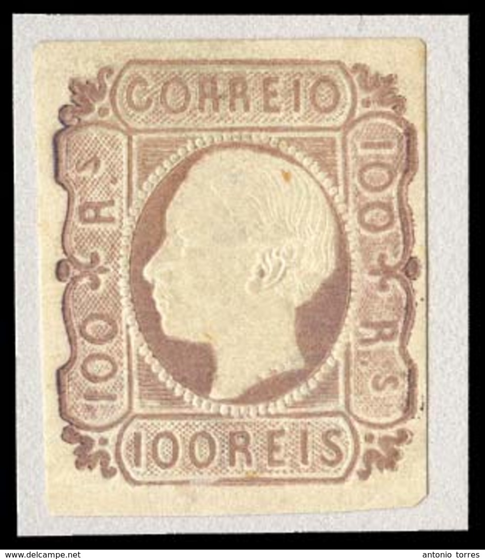 PORTUGAL. 18**. Trial Colour PROOF, With Full Orig. Gum In Brown Lilac, Complete Good Margins All Around. It Shows Thick - Other & Unclassified