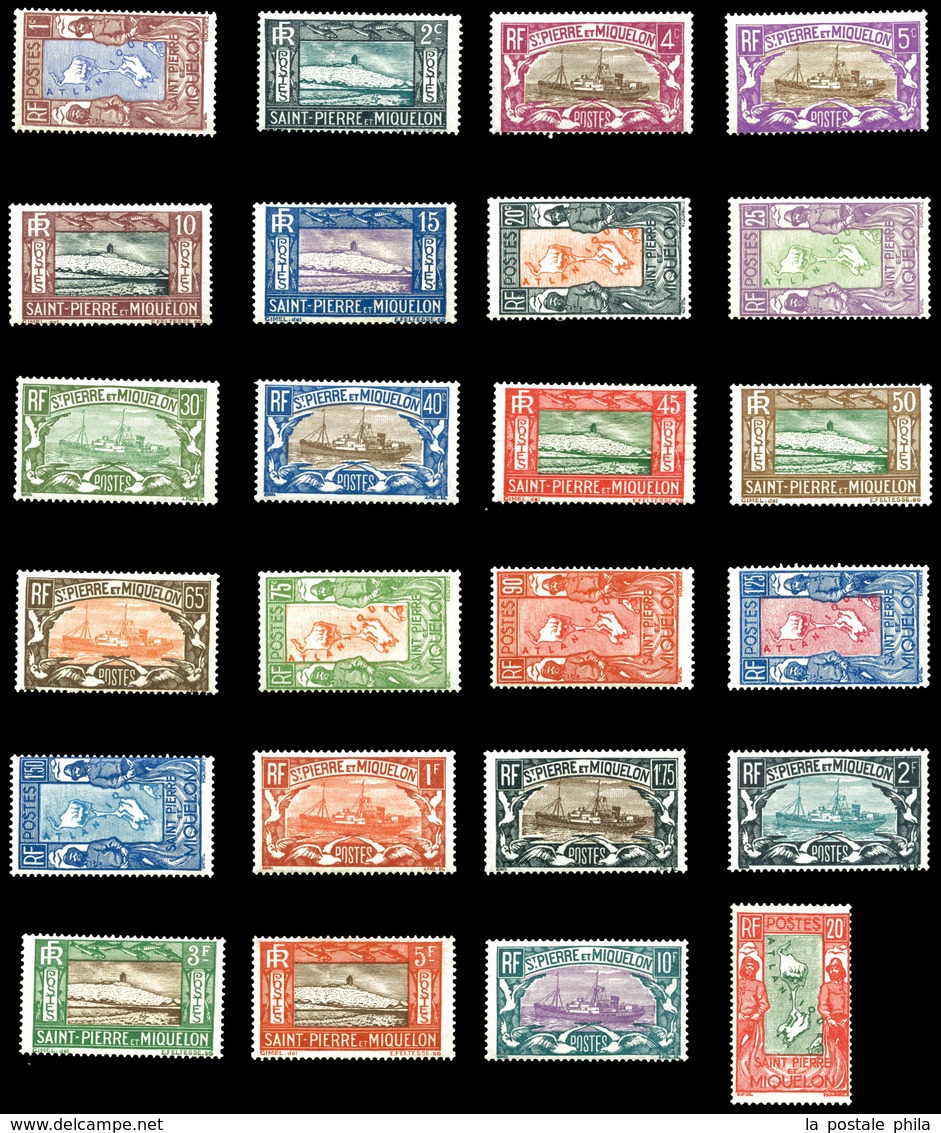 * N°136/59, Série De 24 Valeurs De 1933. TB  Qualité: *  Cote: 354 Euros - Used Stamps