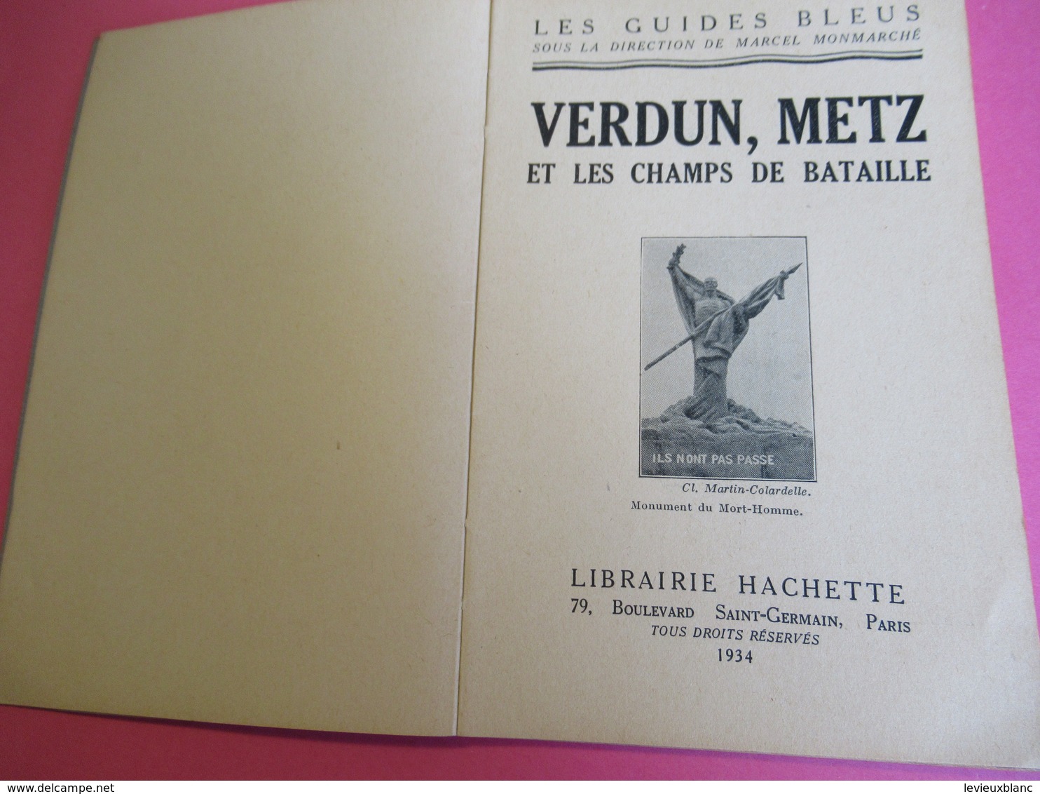 Les Guides Bleus Illustrés/ VERDUN-METZ Et Les Champs De Bataille/Librairie Hachette Et Cie/1934        PGC270 - Roadmaps