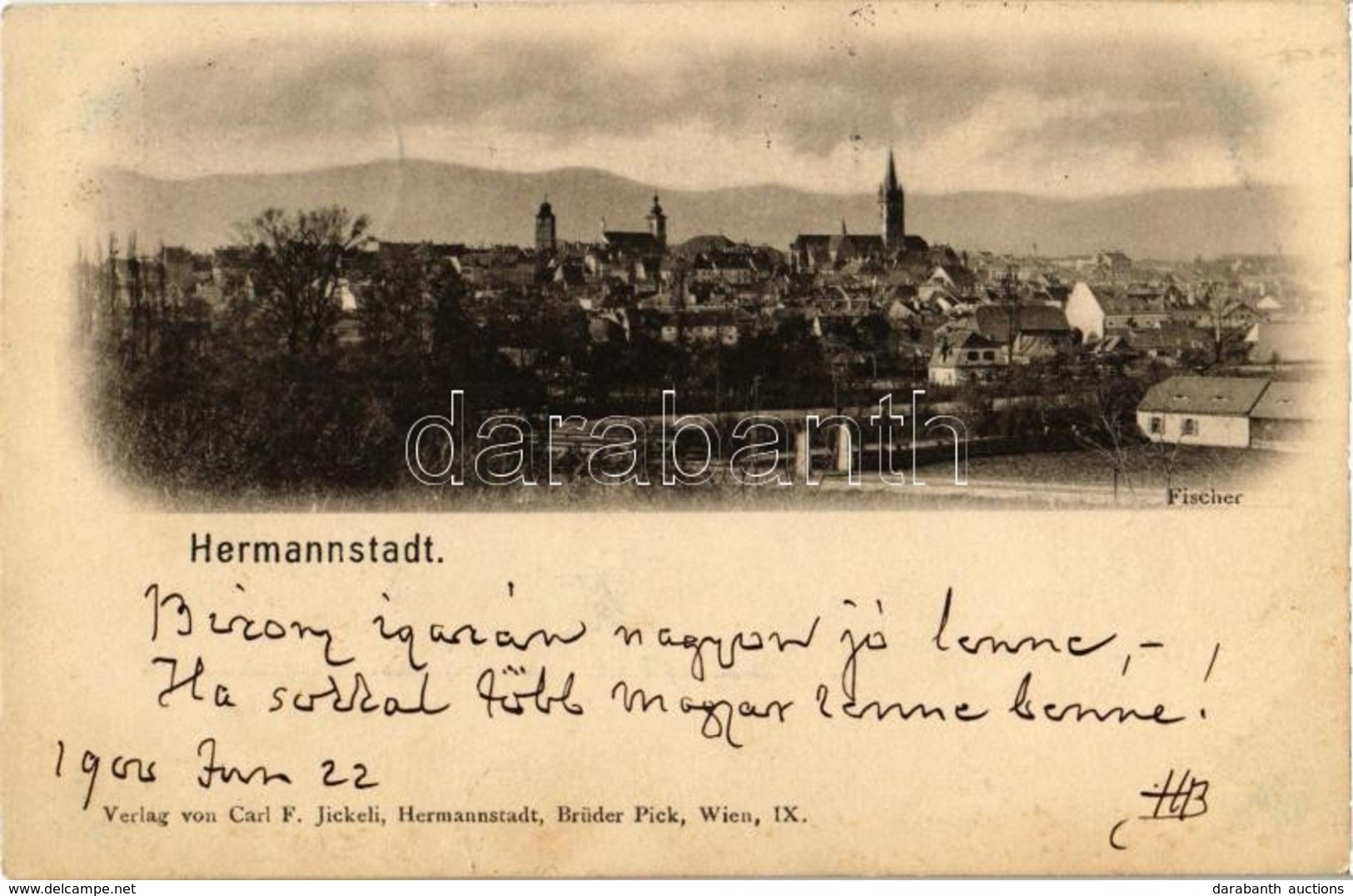 T2 1900 Nagyszeben, Hermannstadt, Sibiu; Carl F. Jickeli Kiadása - Zonder Classificatie