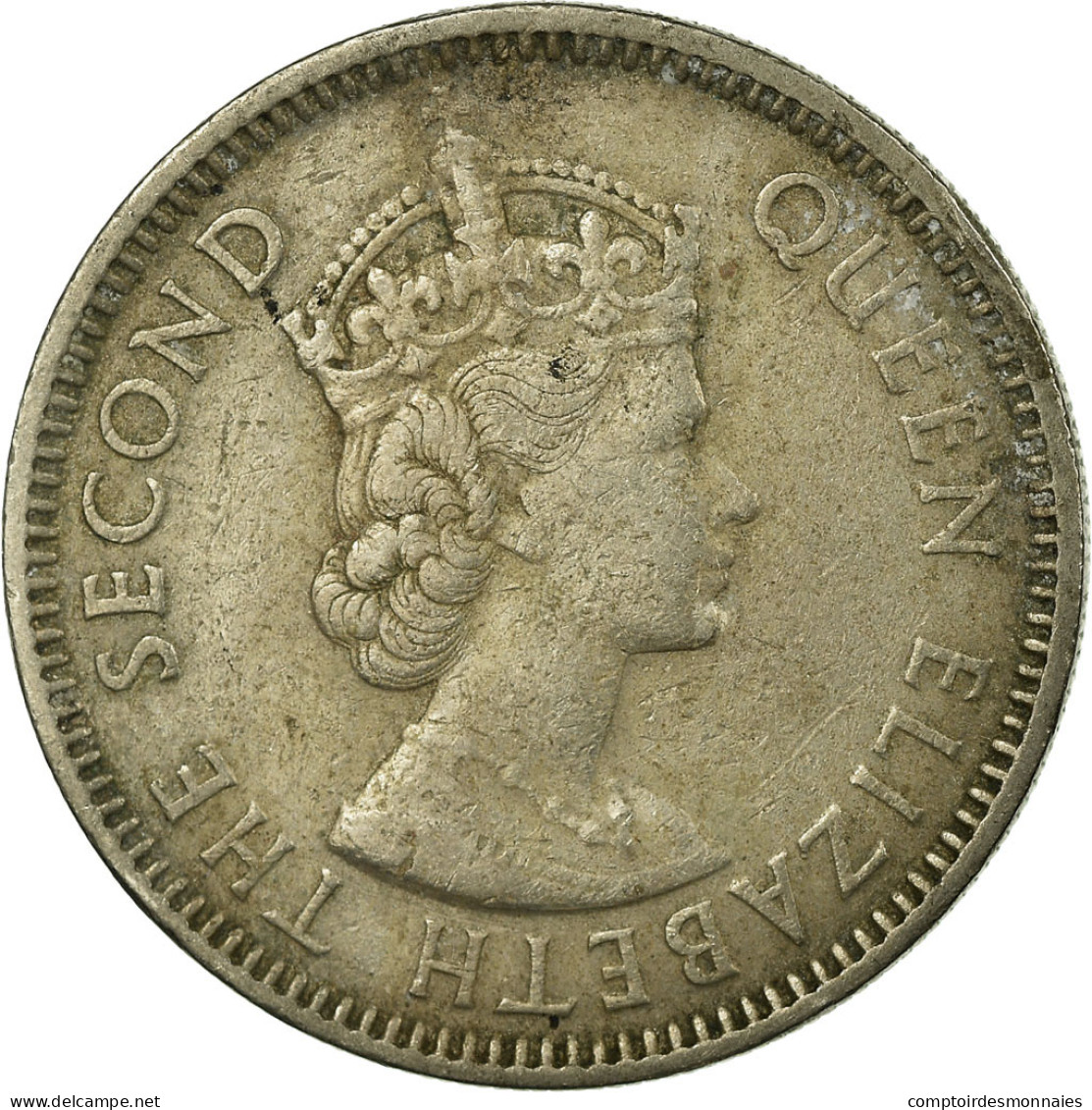 Monnaie, Etats Des Caraibes Orientales, Elizabeth II, 25 Cents, 1965, TB+ - Caraibi Britannici (Territori)