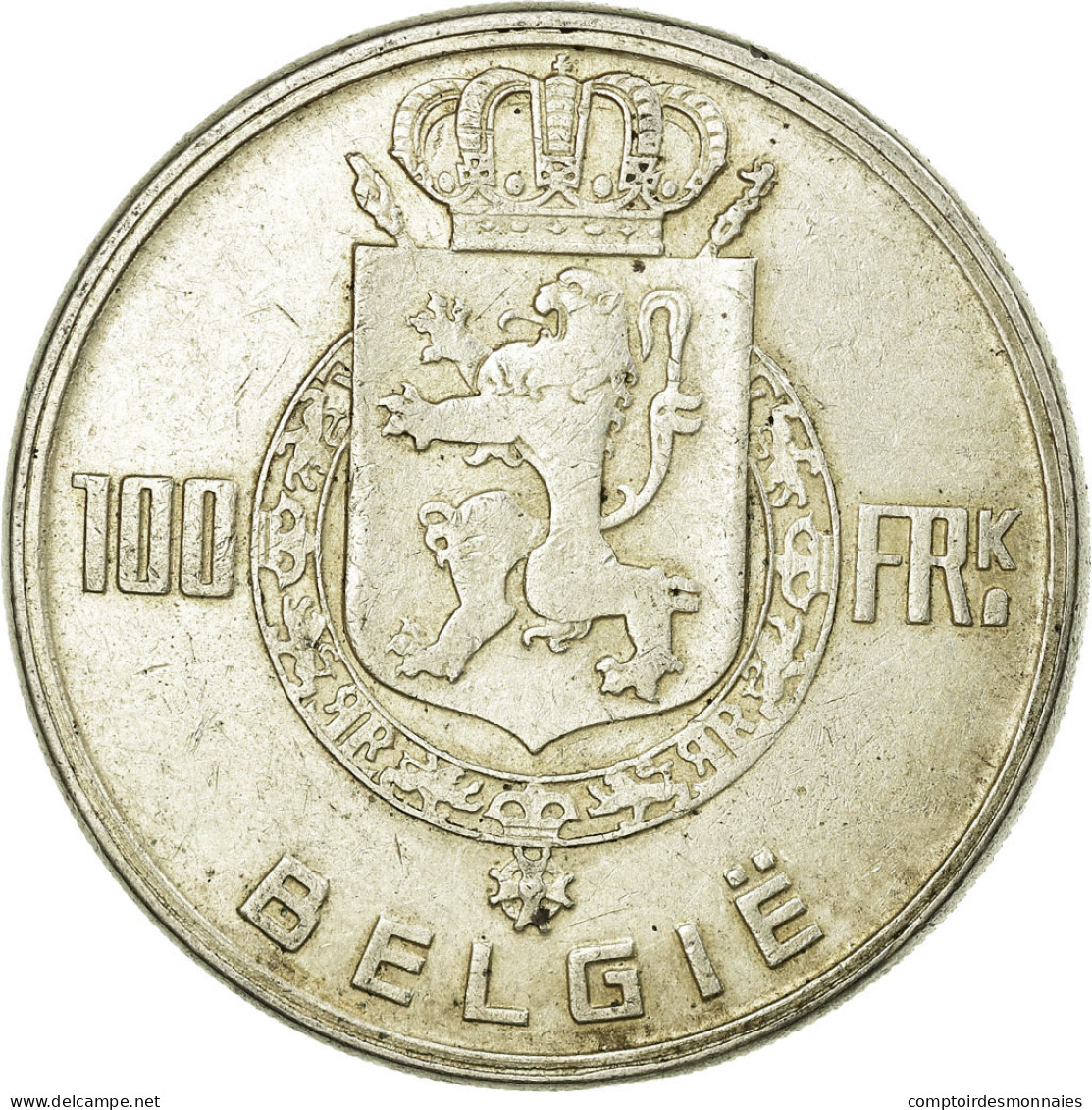 Monnaie, Belgique, 100 Francs, 100 Frank, 1951, TB+, Argent, KM:139.1 - 100 Francs