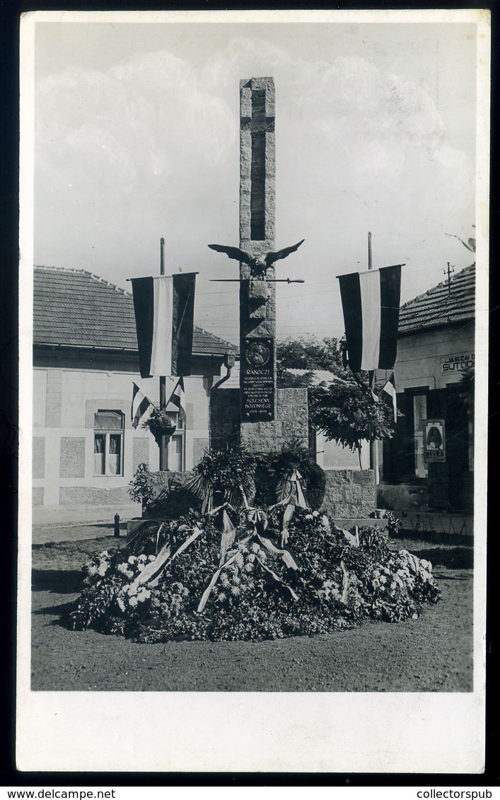 SZÉCSÉNY Országzászló Régi Képeslap - Hungary