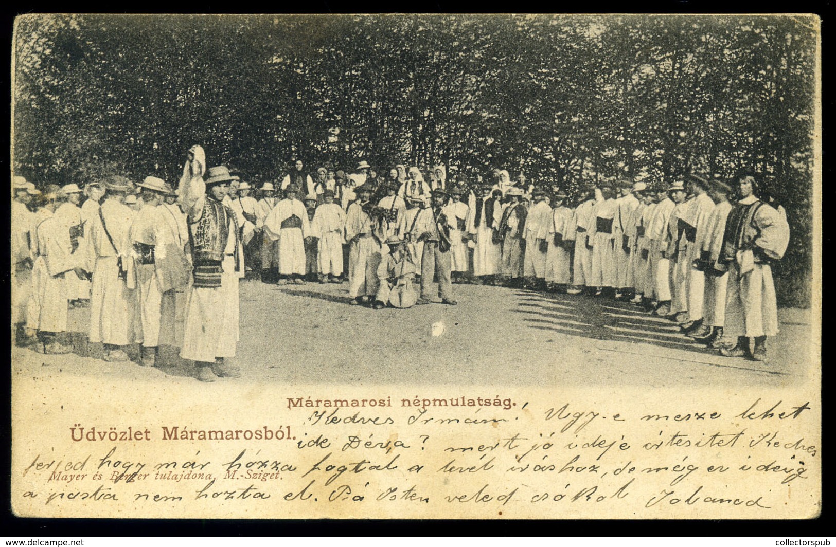 MÁRAMAROS 1900. Népmulattság, Régi Képeslap  /  People's Fest  Vintage Pic. P.card - Hongarije