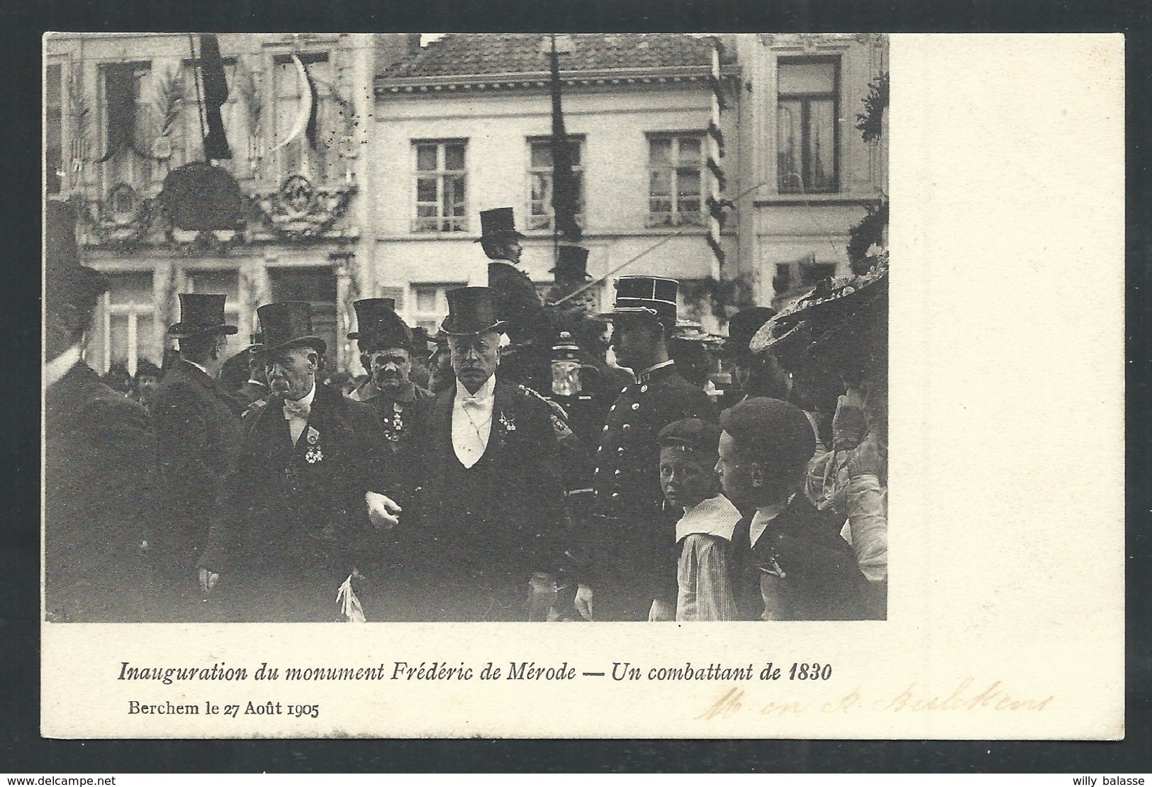 +++ CPA - Evènement - Brussel - BERCHEM 1905 - Inauguration Du Monument F. De Mérode...Guerre 1830   // - Berchem-Ste-Agathe - St-Agatha-Berchem