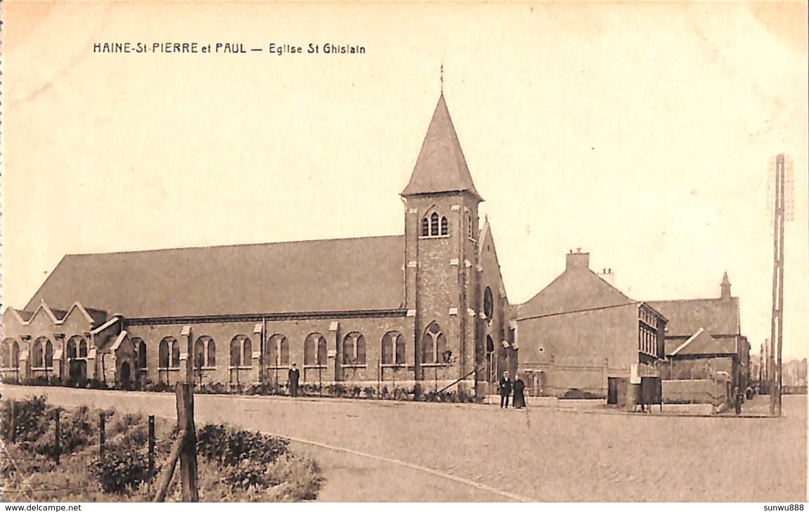 Haine St Pierre Et Paul - Eglise St Ghislain (animée, Desaix, Esit. Papeterie Moderne) - Saint-Ghislain