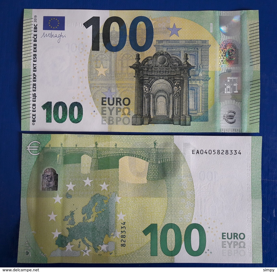 FRANCE 100 Euro 2019  UNC Draghi Letter EA Print Code E002 B1 - 100 Euro