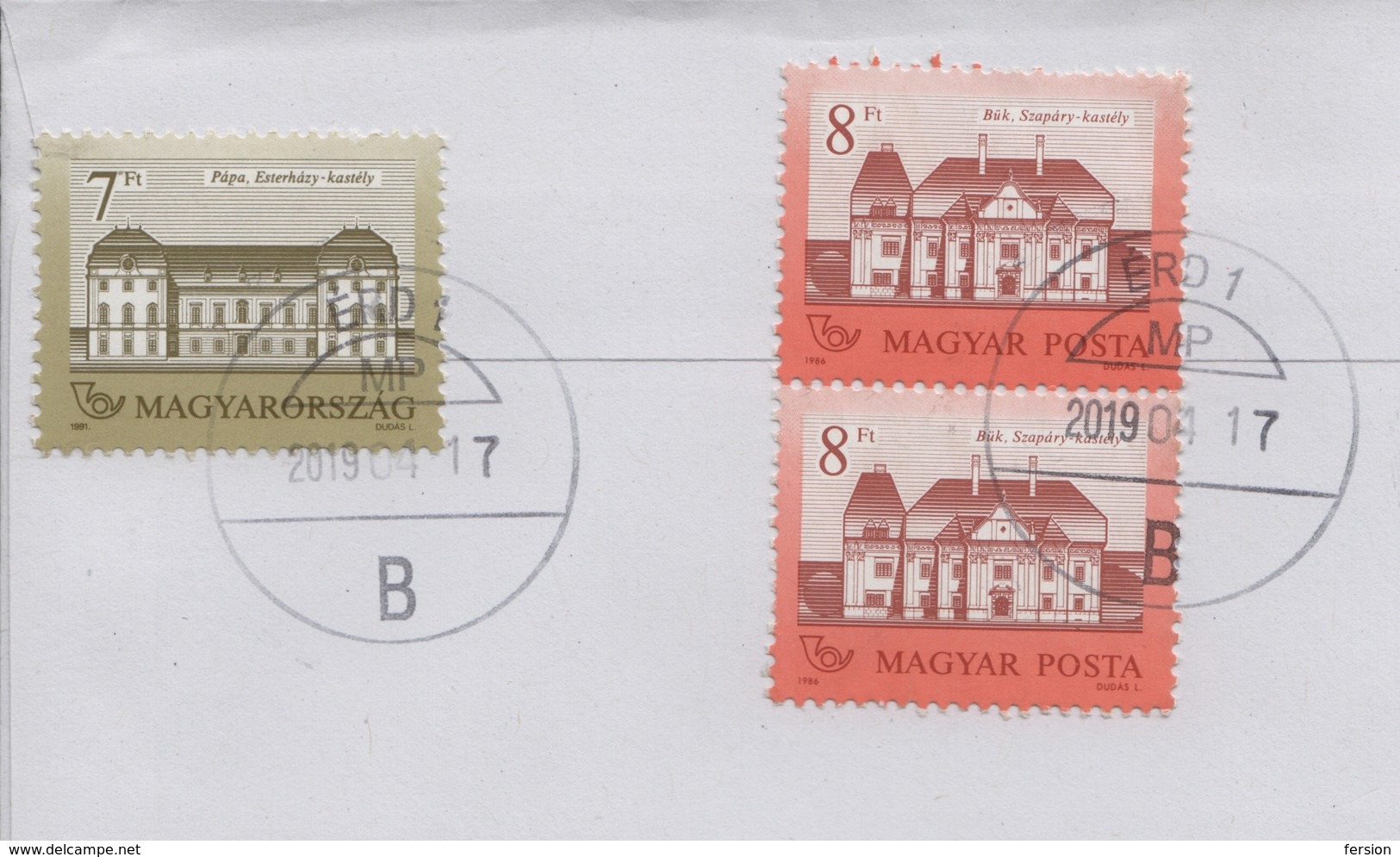 NEW REGISTERED PRIORITY Label Vignette / Old Franking - MAIL COVER LETTER 2019 Hungary ÉRD MAGLÓD Auchan - Lettres & Documents