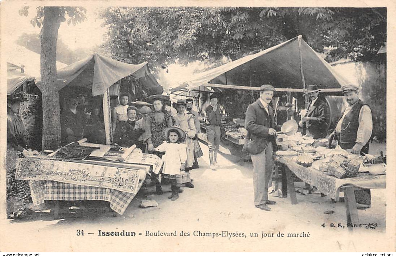 Issoudun            36          Un Jour De Marché   Boulevard Des Champs Elysées         (voir Scan) - Issoudun