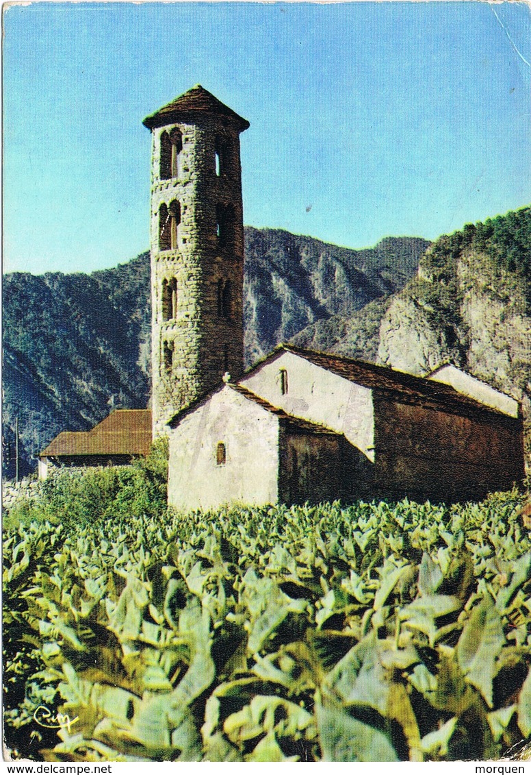 33008. Postal Aerea ANDORRA Francesa 1968. TAXE, Tasada, Doble Fechador - Brieven En Documenten