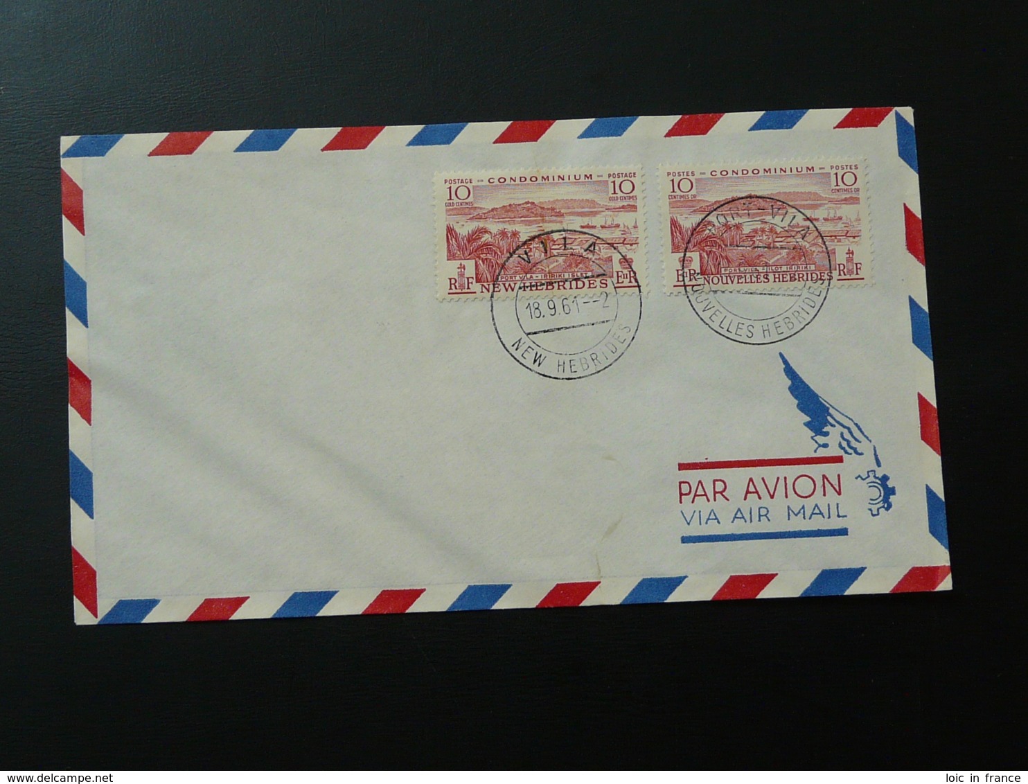 Lettre Cover Timbre Iririki New Hebrides 1961 - Brieven En Documenten