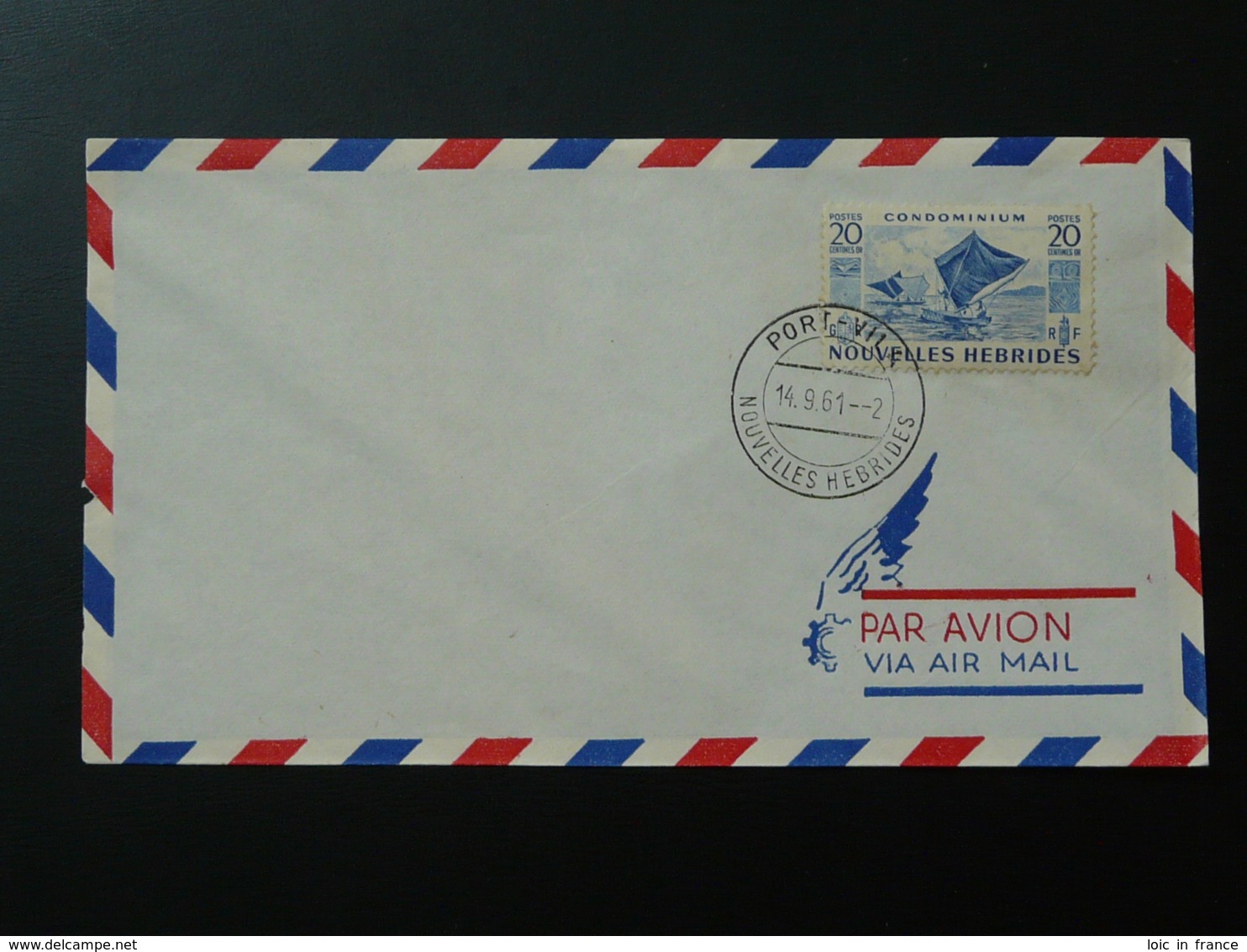 Lettre Cover Timbre Bateau Ship Nouvelles Hebrides 1961 - Covers & Documents