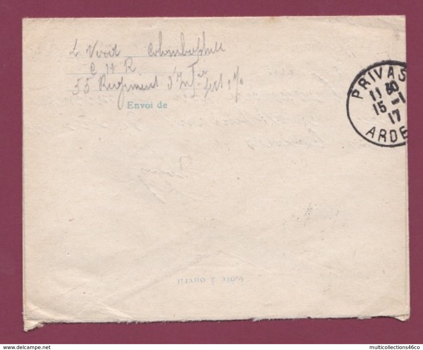 050619 - MILITARIA GUERRE 1914 18 FM Illustration Général JOFFRE 1917 TP 170 - PRIVAS 07 Lettre Enveloppe Porte Bonheur - Brieven En Documenten