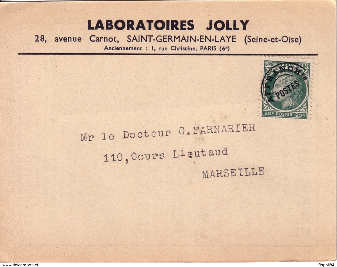 MAZELIN - PREO 90c VERT SUR PUB MEDICALE - LABORATOIRES JOLLY - ST GERMAIN EN LAYE - SEINE ET OISE - MEDECINE - Other & Unclassified