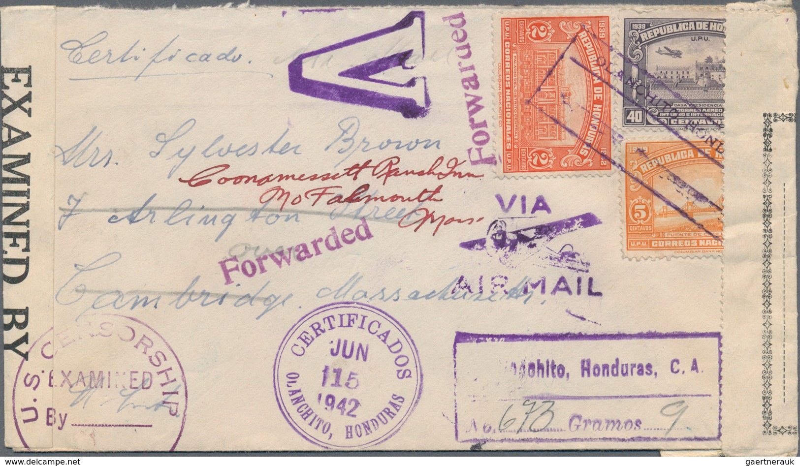 Alle Welt: 1940/45 Approx. 110 Registered Letters, Airmail, Ship Mail, One Airgraph, All With Censor - Colecciones (sin álbumes)